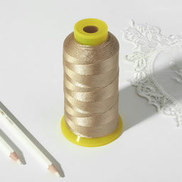 Нитки обувные, 500D/3, 600 м, бежевые