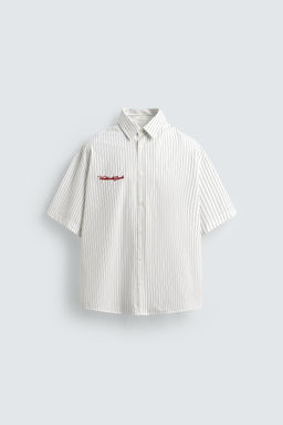 EMBROIDERED STRIPED SHIRT - Zara фото 7