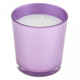 Свеча Металлик д7,8см, h9см, парафин, в стекле, лавандовый, время горения 39 часов (Россия) - Домашняя мода фото 2