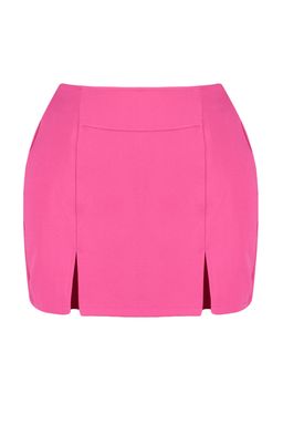 TRENDYOLMILLA Lacivert Cift Y?rtmacl? Super Mini Dokuma Sort Etek TWOSS20SR0364 фото 7