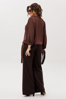 Брюки ANELLI 1702 блестящий каштан