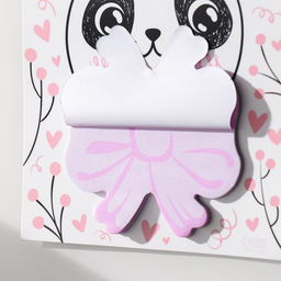 Магнит на холодильник с блоком для записей Панда с бантом, 12.5?15.7 см