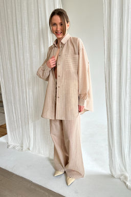 Костюм женский SET065/08/Бежевый, белый - M&G all natural фото 11