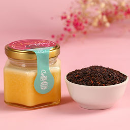 Подарочный набор Цвети от счастья: крем-мёд с хлопком 120 г, чай чёрный с апельсином и шоколадом 50 г - Фабрика счастья фото 5