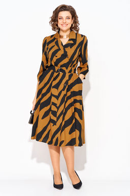 Платье Liliana 1418Н-Р карамель+черный