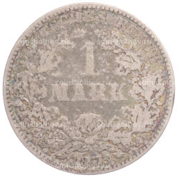 Монета 1 марка 1873 года D Германия
