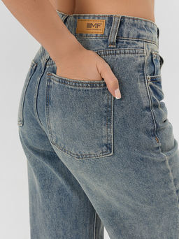 Джинсы женские wide leg синие - Mark formelle фото 6