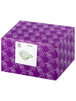 Кружка 300 мл 14*10*7,5 см "Любопытный кролик внутри кружки" белый с золотом, фарфор