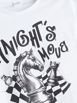 Bisiklet Yaka Erkek ?ocuk ?ortlu Pijama Tak?m?