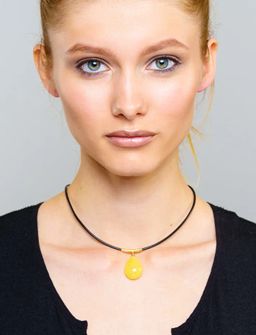 Эффектная подвеска из натурального балтийского янтаря медового цвета Эльза - Амберхолл фото 3