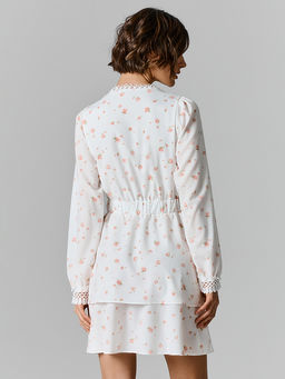 Платье женское белое с цветочным принтом - Mark formelle фото 3