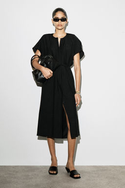VESTIDO MIDI PLISADO CON CINTUR?N - H&m фото 3