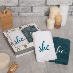 Набор полотенец She & He 35х50 см-2 шт, 100% хлопок, 350 г/м2
