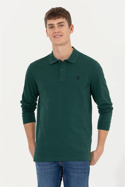 U. S. Polo Assn / Мужской зеленый базовый свитшот - U.s. polo assn фото 3