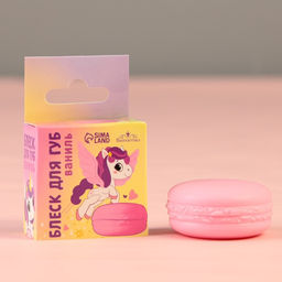 Цена за 2 шт. Блеск макарун в коробочке Сказочный Единорог, 10 г, аромат ванили - Выбражулька фото 2