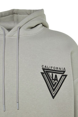 TRENDYOL MAN Turuncu %100 Pamuk Kapusonlu / Genis Kesim Kolej Bask?l? Ici Polarl? Sweatshirt TMNAW24SW00063 - Trendyolmilla фото 9