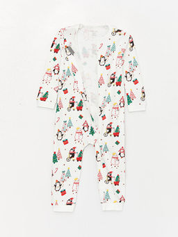 Bisiklet Yaka Uzun Kollu Desenli K?z Bebek Tulum - Waikiki фото 2