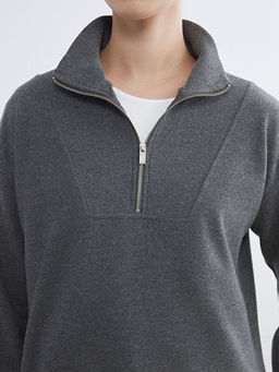 Dik Yaka Kad?n Sweatshirt Tunik