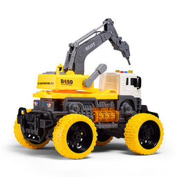 Машина "МегаБур" 1:16 (свет, звук) в коробке (цвет желтый)