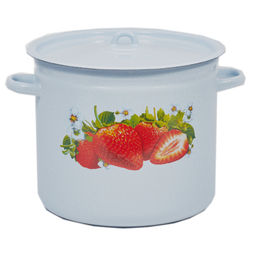 Кастрюля эмалированная 12л с рис. (г.Лысьва) (С-1624/4)