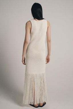 VESTIDO PUNTO FLECOS / Crudo - Zara фото 5