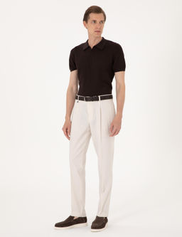 Bej Slim Fit Kuma_ Pantolon