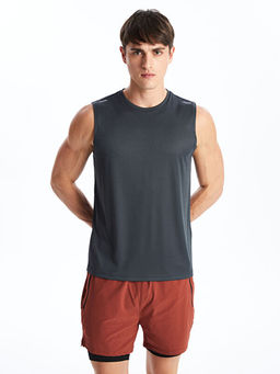 Bisiklet Yaka Erkek Kolsuz Ti??rt