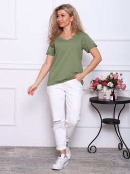 Футболка женская 6-192а (оливковый)