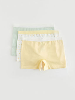 Bask?l? K?z ?ocuk Boxer 3l?