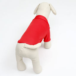 Футболка-поло для животных, S (ДС 25, ОГ 35, ОШ 24 см), красная - Simaland фото 3