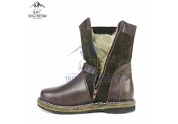 Монголки подростковые коричневые, войлочная подошва - Мирунт фото 7