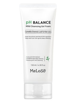 MeLoSo Очищающая пенка для лица с экстрактом камелии и алоэ / pH Balance Mild Cleansing Gel Foam, 130 мл