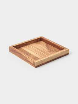 Доска для подачи "Бургер", с двухсторонним бортиком, 20x20 дуб