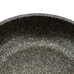 Сковорода с тефлоновым покрытием д22см Granit Ultra, h6см, ручка из термостойкого пластика 17см, гранитный (Россия) - можно использовать металлические кухонные принадлежности - Домашняя мода фото 2