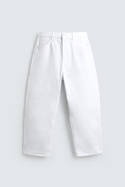 JEANS TAPERED WIDE FIT / Blanco - Zara фото 7