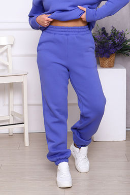 Брюки, футер с начесом 3-х нитка (01043, фиолетовый) - Плиона фото 2