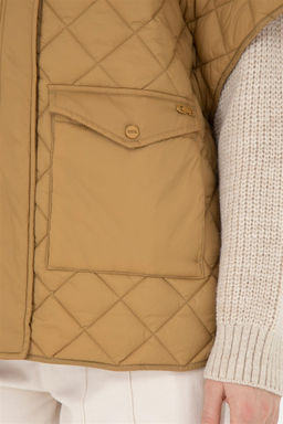 Женское светлое пальто цвета хаки - U.s. polo assn фото 7