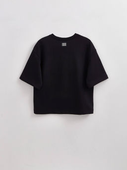 CONTE Футболка из футера c вышивкой LD 2589 black - Conte elegant фото 7