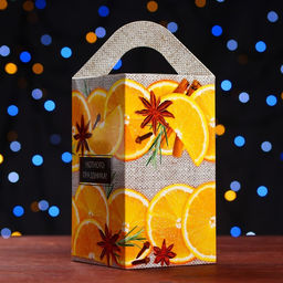 Цена за 5 шт. Подарочная коробка Апельсинки , четырехгранка большая 10 х10 х18 см - Simaland фото 4