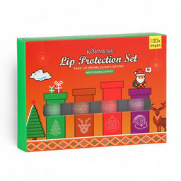 Новогодний подарочный набор косметики. Бальзамы для губ с экстрактами алоэ вера, кокосовое молоко, клубника, виноград - Simaland фото 2