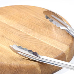 Щипцы кухонные Доляна «Лист», h=28.5 см, серебристые