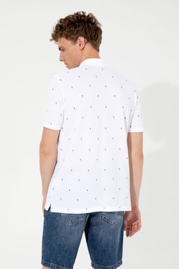 U. S. Polo Assn Мужская белая футболка с воротником-поло - U.s. polo assn фото 5