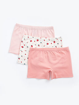 Bask?l? K?z ?ocuk Boxer 3l?