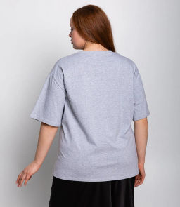 Футболка #ОКТ075001, серый меланж