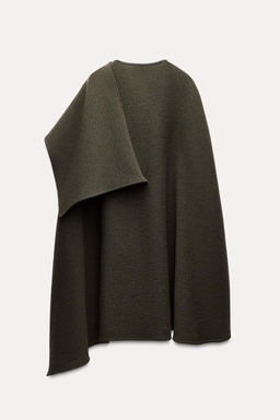 ASYMMETRIC WOOL BLEND CAPE ZW COLLECTION - Zara фото 7