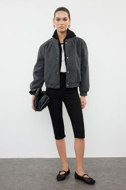 TRENDYOLMILLA Antrasit Kase Bomber Ceket Mont TWOAW25MO00070  фото 8