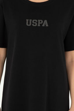 Женское черное трикотажное платье - U.s. polo assn фото 5