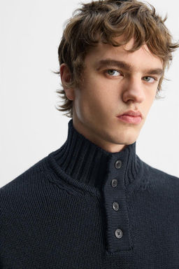 COTTON-WOOL BLEND BUTTON-UP SWEATER - Zara фото 14