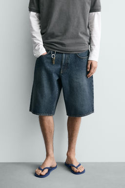 BERMUDA DENIM BAGGY FIT / Azul - Zara фото 2