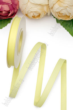 Лента репсовая 1 см*20 ярд "1 сорт" (SF-1346) светло-желтый №230